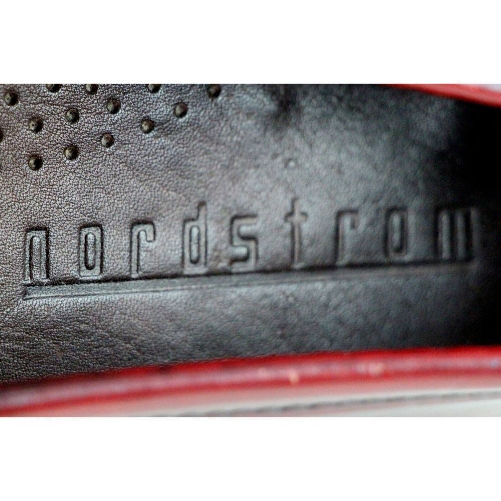 Nordstrom DARK RED GENUINE LEATHER LOAFER FLATS ROUND TOE SLIP ON SHOES Sz 7 W - Picture 8 of 11